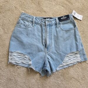 NWT! 26" Hollister Ultra High Rise‎ Vintage Relaxed Mom Shorts 3" Womens